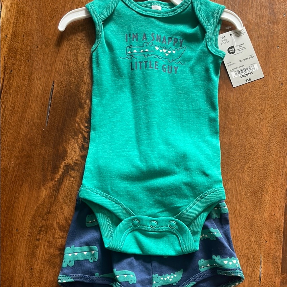 Okie Dokie Green and Blue Underwear Matching Set